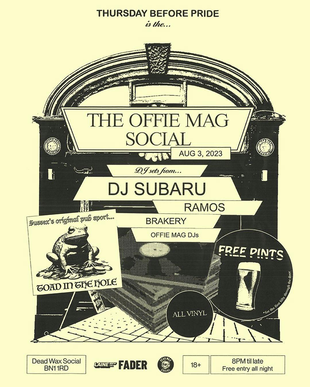 OFFIE MAG SOCIAL w/ DJ Subaru, Ramos & Brakery